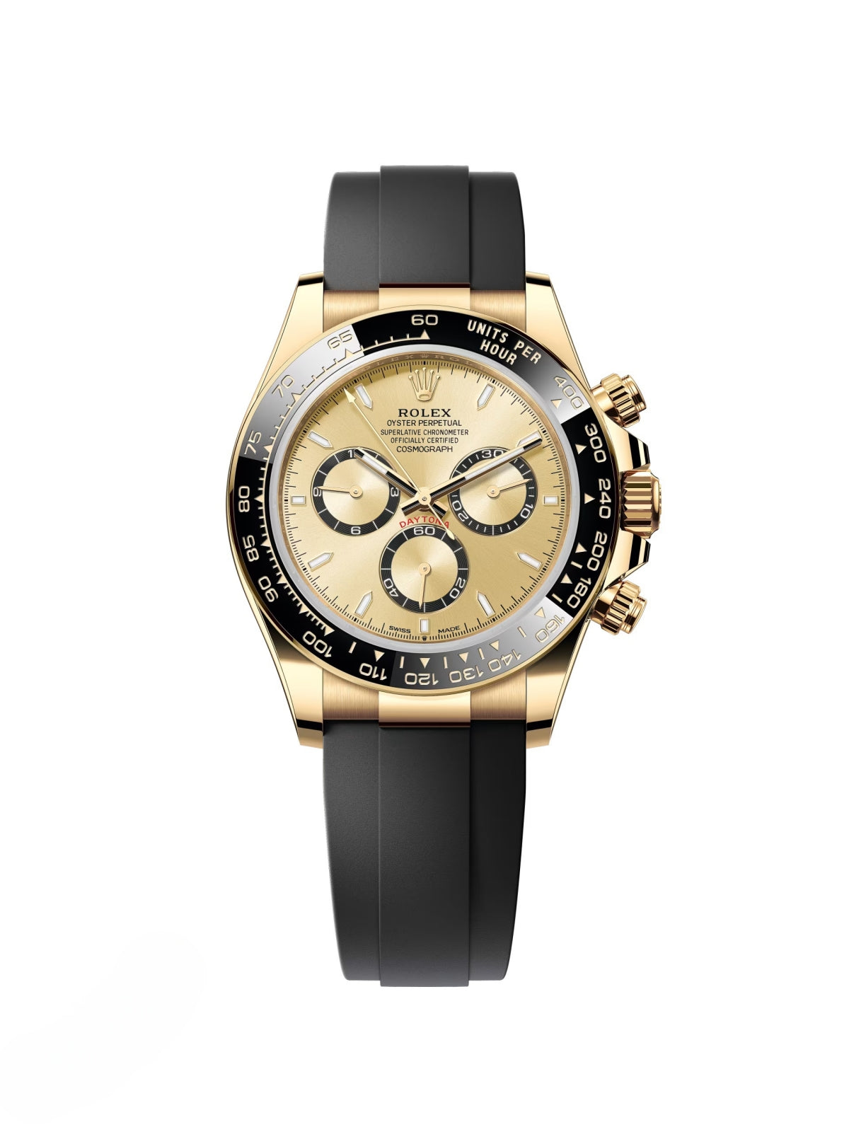 Rolex Daytona Gold Black Oysterfex