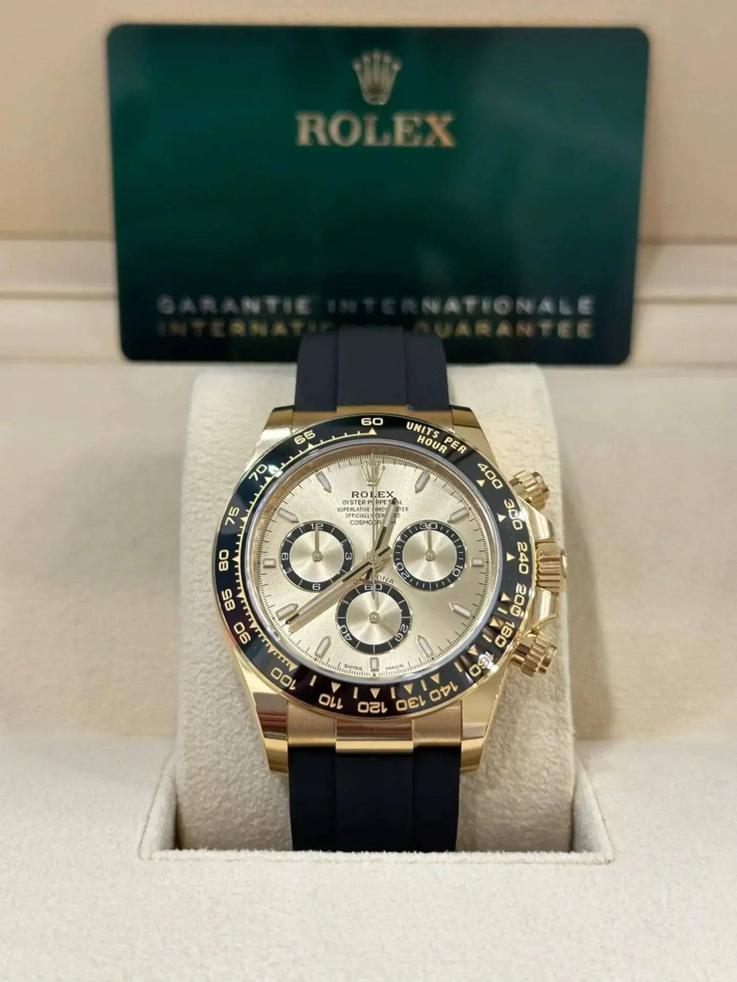 Rolex Daytona Gold Black Oysterfex
