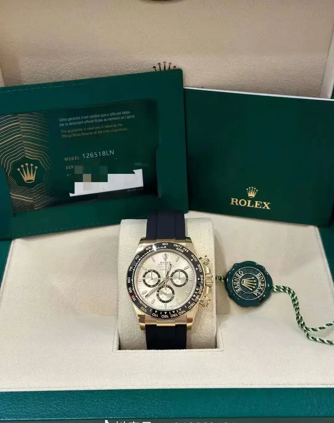 Rolex Daytona Gold Black Oysterfex
