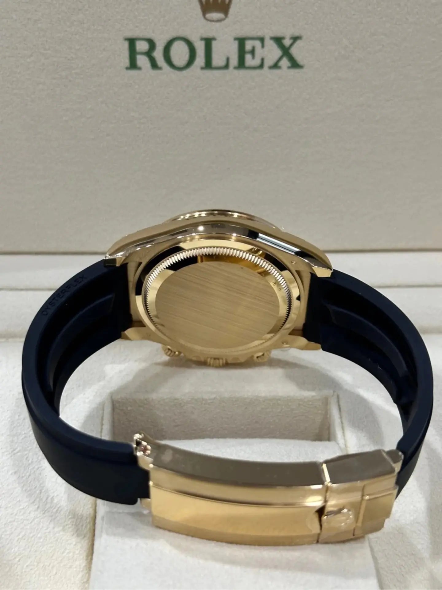 Rolex Daytona Gold Black Oysterfex