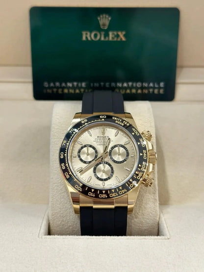 Rolex Daytona Gold Black Oysterfex
