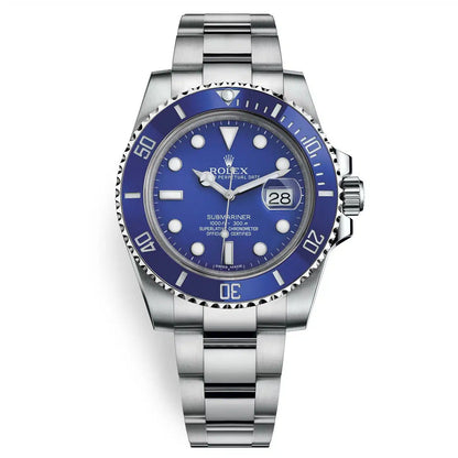 Rolex Submariner Date Or blanc & Bleue