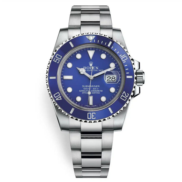 RLX Submariner Date Smurf 18ct 41mm White Gold / Blue