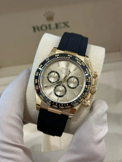 Rolex Daytona Gold Black Oysterfex